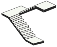 Прямая П-образная лестница