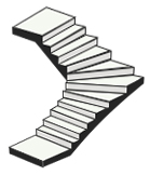 Забежная Г-образная лестница